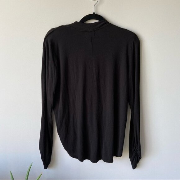 Anthropologie Maeve Melissa Draped Black Top - Picture 3 of 10